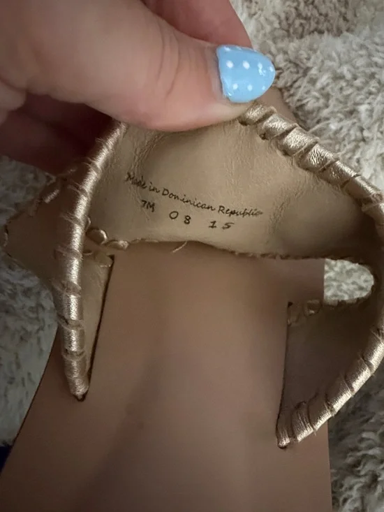 Jack Rogers Metallic Gold Leather Sandals - Picture 4 of 4